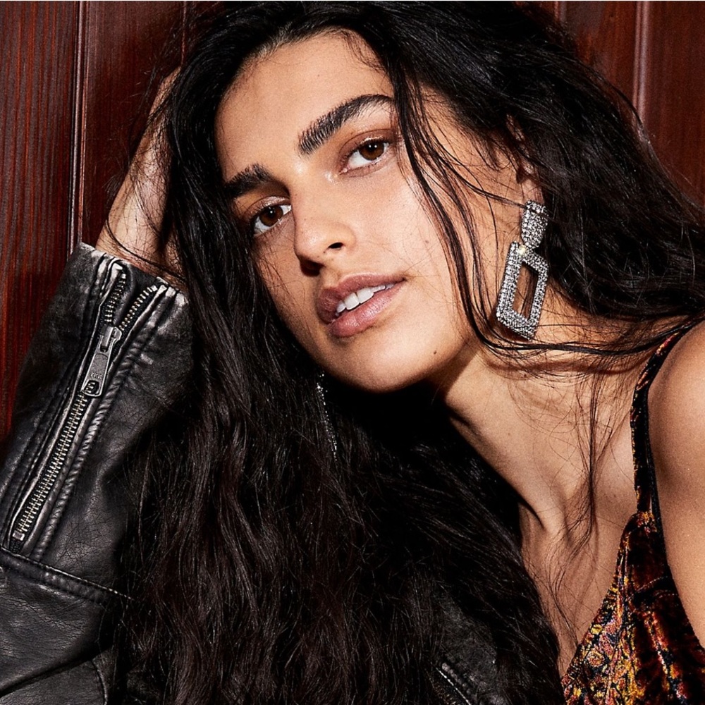 Free people captain rhinestone earrings